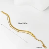 This is a fashionable, simple and niche stainless steel bracelet with 18K gold plating, featuring a double-layer stacked women's bracelet and stainless steel jewelry. It is exquisite and wear-resistant Specification image